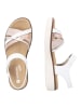 remonte Sandalen in Weiß/Gold
