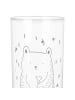 Mr. & Mrs. Panda Wasserglas Bär Party ohne Spruch in Transparent
