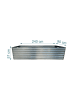 relaxdays Hochbeet in Silber - (B)240 x (H)57 x (T)90 cm