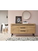 Furn.Design Sideboard Artisan Eiche schwarz, Kommode skandinavisch, 160 x 83 cm