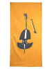 Juniqe Handtuch "Double Bass" in Grau & Orange