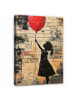WALLARENA Leinwandbild Banksy in Braun