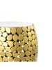 FineBuy Beistelltisch in Gold / Marmor / 40x40x46