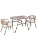 Beliani 3-tlg Bistro Set MUROS in Beige