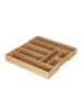 relaxdays Besteckkasten in Natur - (B)33–49,5 x (H)6,5 x (T)47,5 cm