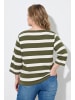 Ulla Popken Sweatshirt in dunkel khaki
