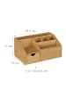 relaxdays Schreibtisch Organizer in Natur - (B)24,5 x (H)11 x (T)15 cm