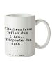 Mr. & Mrs. Panda Becher Spruch Halbschwester Freude mit Spruch in Weiß