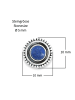 mantraroma 925er Silber - Ohrstecker (L) 10 x (B) 10 mm mit Lapis Lazuli