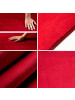 KADIMA DESIGN Teppich Kurzflor Waschbar Einfarbig LECH Microfaser OEKO-TEX in Rot