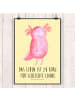 Mr. & Mrs. Panda Poster Axolotl Glücklich mit Spruch in Gelb Pastell