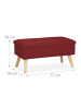 relaxdays Sitzbank in Dunkelrot - (B)77x (H)39 x (T)39 cm