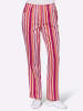 WITT WEIDEN Hose in apricot-rot-gestreift