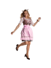 tectake Mini-Dirndl Altötting Modell 2 in weinrot/rosa