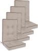 Aspero 4 Hochlehner Stuhlauflagen Alicante in Beige