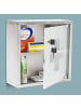 relaxdays Medizinschrank in Silber - (B)30 x (H)30 x (T)12 cm