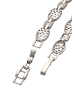 faina Women Link Bracelet With Rhinestones in Silver