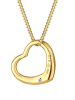 Elli DIAMONDS  Halskette 925 Sterling Silber Herz in Gold