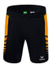 erima Six Wings Shorts in schwarz/new orange