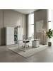 KADIMA DESIGN Büro-Set 2-teilig, Schrank Regal 5 OH, Glas Front Modern in Weiß