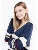 DreiMaster Maritim Damen Strickpullover in Marine Mehrfarbig