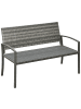 Outsunny Gartenbank,B122 x T60 x H85cm,Grau