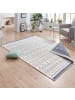 NORTHRUGS In- & Outdoor Wendeteppich Kuba Blau Creme