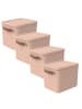 Rotho MALOJA Ordnungsboxen 4er-Set 27l mit Griffen stapelbar in Meadow rose