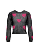 sweeties by leo Damen Strickpullover in Schwarz Pink
