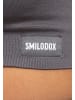 SMILODOX Sport BH Solid Scrunch Icon in Anthrazit
