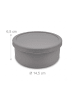 relaxdays 4 x Pizzaballenbox in Dunkelgrau - (H)6,5 x Ø 14,5 cm