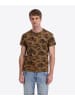 Timezone Blumiges T-Shirt mit Rundhalsausschnitt und normalem Schnitt in Beige