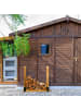 relaxdays 4 x Holzstapelhilfe in Schwarz