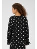 SAINT TROPEZ Ärmellose Bluse PaiceSZ Lockere Passform in Black Ice Big Dot