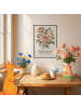 Mr. & Mrs. Panda Poster Rose botanisch Design mit Spruch in Weiß