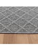 KADIMA DESIGN Teppich Outdoor Waschbar Raute CORTINA Strapazierfähig OEKO-TEX Balkon in Grau