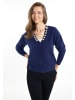 Usha Damen Cardigan Mit Perlen in Marine