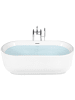 Beliani Freistehende Badewannen PINEL in Weiß/Silber - (W) 80 x (H) 59 x (L) 170 cm