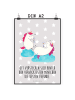 Mr. & Mrs. Panda Bild Einhorn Sekt mit Spruch in Grau Pastell