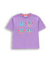 Coccodrillo Baumwoll-T-Shirt mit kurzen Ärmeln in violett