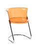 Beliani 2er-Set Esszimmerstuhl OSHKOSH in Orange/Silber