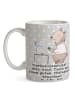 Mr. & Mrs. Panda Tasse Tierheilpraktiker mit Spruch in Grau Pastell