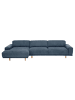 58 aufm Kessel SOFA mit Longchair links Kattryna Cordstoff blau