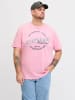 JACK & JONES PLUS T-shirt in Prism Pink