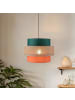 Licht-Erlebnisse Pendelleuchte Ø 50 x (T)160 cm in Schwarz Natur Orange GrünSchwarz Natur Orange Grün