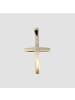 Adeliás Damen Anhänger – Kreuz Kreuzanhänger aus 333 Gold mit Zirkonia in gold
