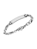 Adeliás Unisex Armband – Panzerarmband aus Edelstahl 21 cm in silber