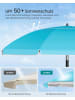 SONGMICS Sonnenschirm Sheld in Blau - (H)206 cm x Ø160 cm
