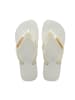 Havaianas Slipper mit Metallic-Logo-Aufdruck Weiß