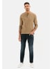 Camel Active Langarm Henleyshirt aus reiner Baumwolle in Hellbraun